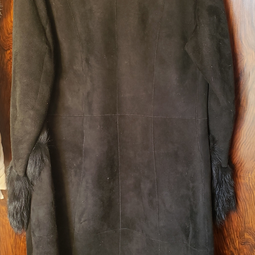 UGG Black SHEARLING Jacket with Fur Accents